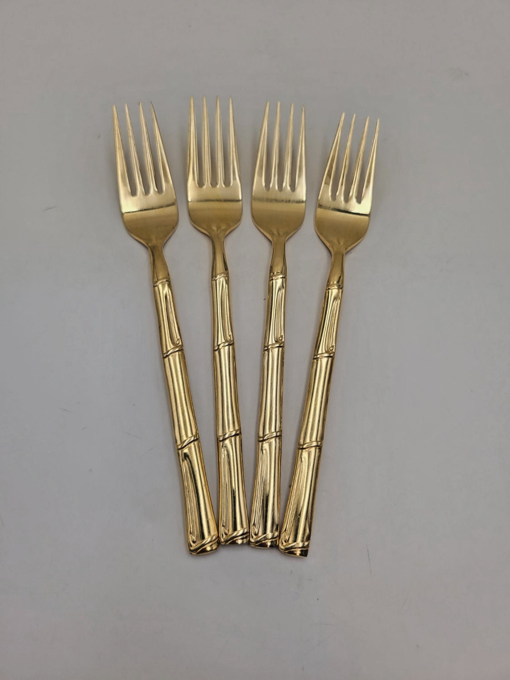 National Escapade Dinner Fork Gold Plated Forks Stainless Flatware Set 4 JAPAN